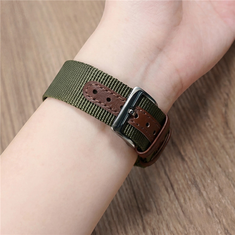Nylon Ribbed Watch Band 20mm 2 - Suede Strap Watch review and price