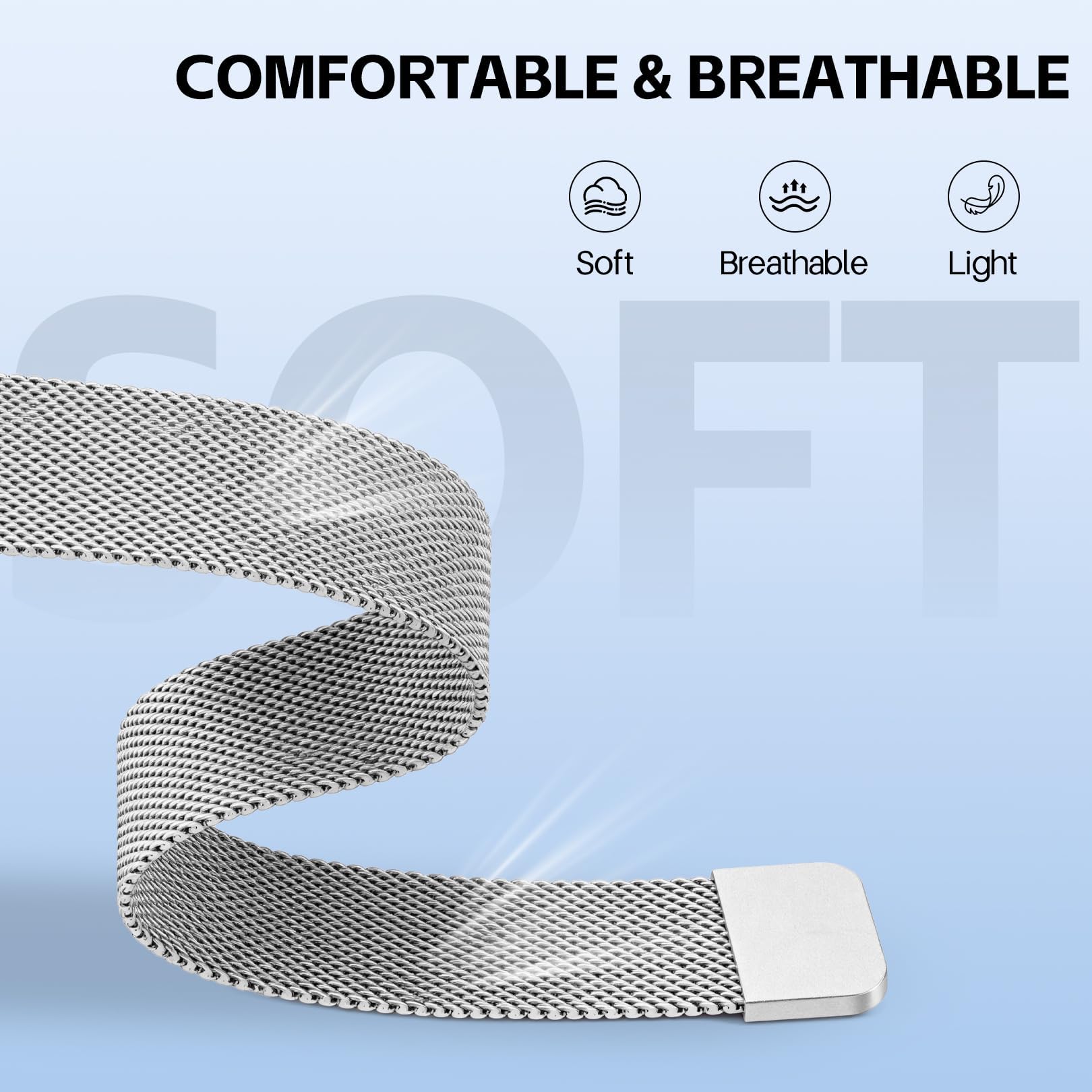 14mm Metal Milanese Loop Strap - Milanese Loop Magnetic review and price