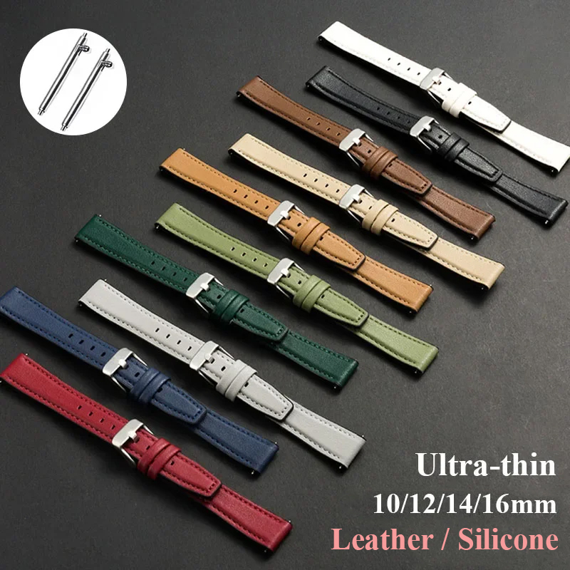 Ultra-thin Leather Watch Band  - Suede Strap Watch review and price