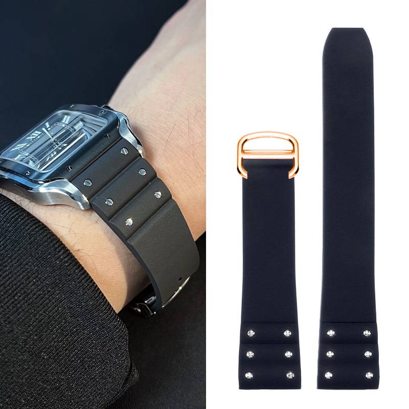 High quality Rubber watchband  - Cartier Watch Santos review and price